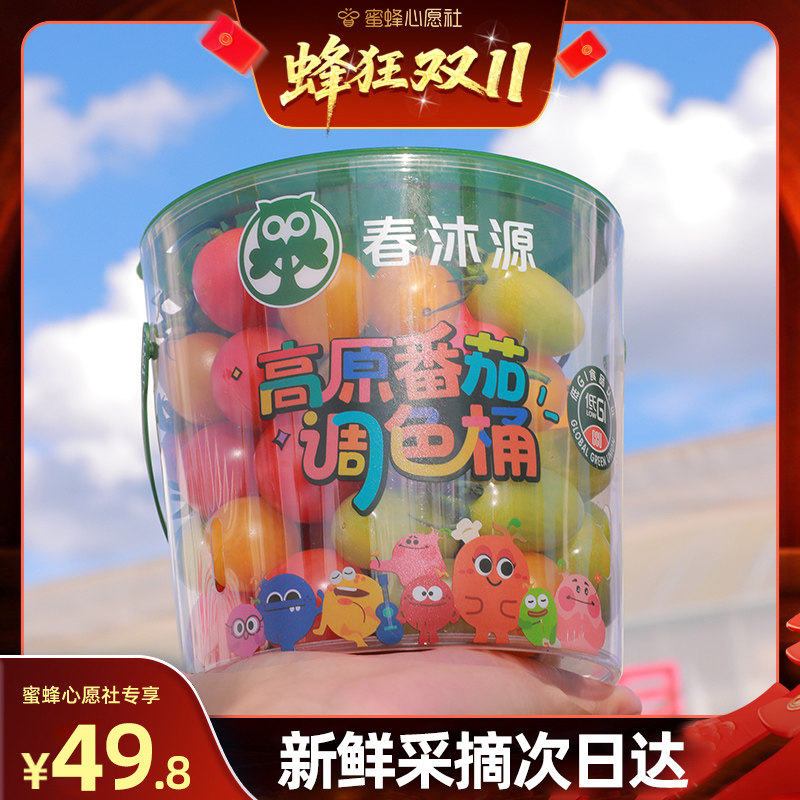 【蜂狂双11】春沐源高原樱桃小番茄调色桶新鲜现摘多彩果次日达