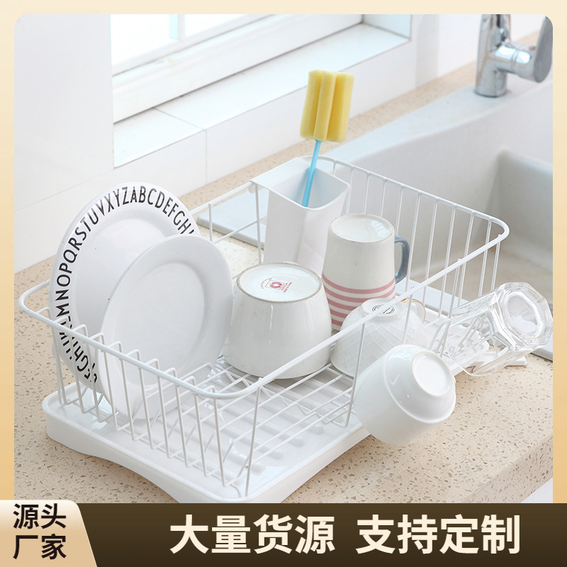 厂家碗筷收纳架厨房沥水碗架塑料收纳盒北欧碗碟筷餐具置物架