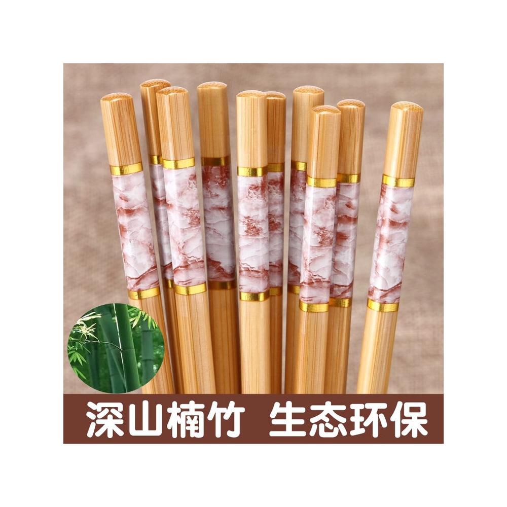 2025新款高档健康楠竹筷子家用耐高温不易发霉好夹防滑精致一人一