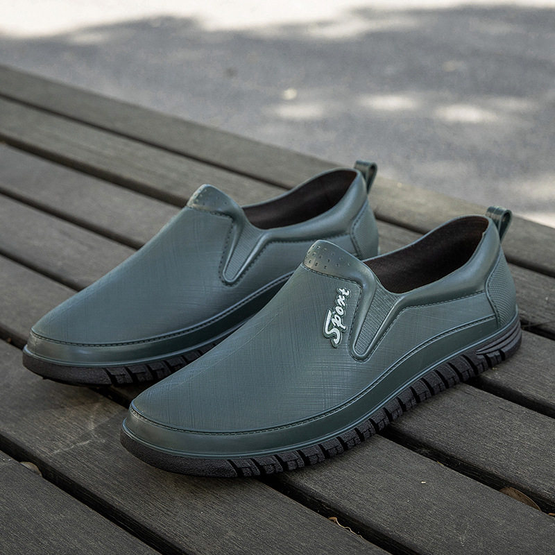 四季低帮男款防水鞋短筒时尚成人雨鞋防滑耐磨外穿厨房工作塑胶鞋