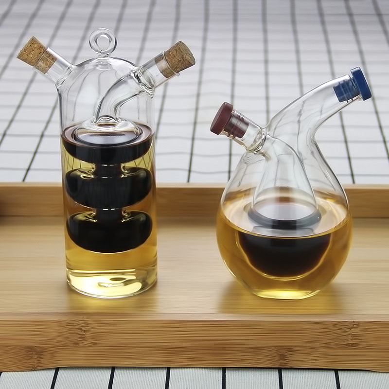 香油瓶小醋瓶装厨房用品 玻璃280ml酱油瓶 玻璃油壶罐调料瓶