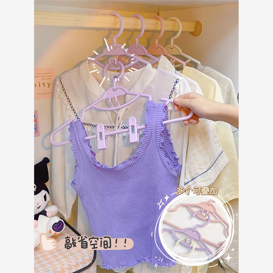 ZQ多功能衣架家用裙裤夹套装儿童带夹子裤架晾挂衣学生宿舍衣服收