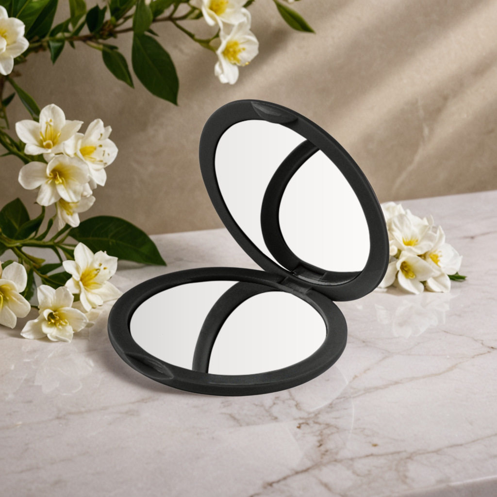 便携双面镜小化妆镜放大镜翻盖镜子手持镜圆形折叠镜子随身镜