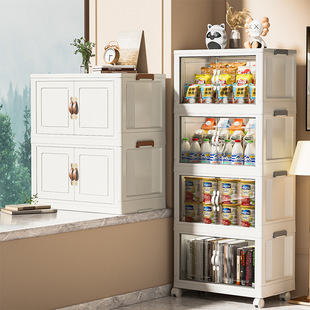 防尘可折叠免安装鞋子宝宝零食衣服多层厨房客厅玩具收纳柜储物