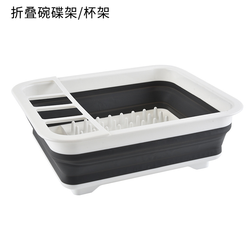 置地折叠沥水碗架家用多用途碗碟架厨房餐具收纳架创意置物架