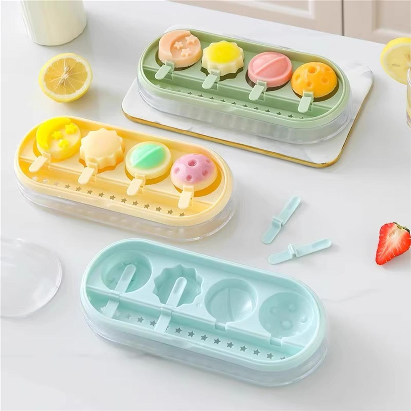 冰棒模型雪糕冰糕儿童硅胶棒冰淇淋家用模具创意带盖模具自制奶酪