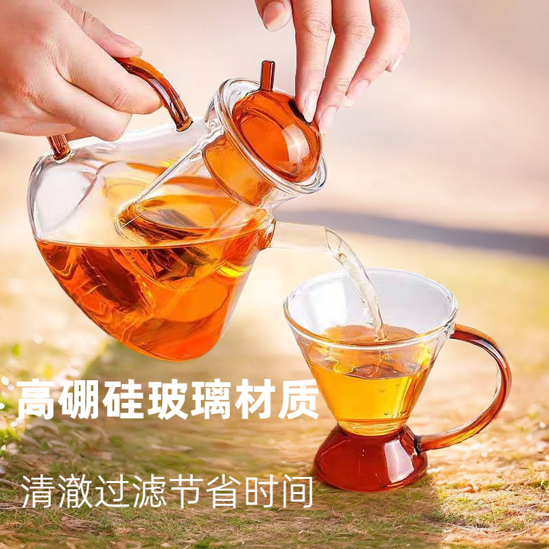 家用高硼硅玻璃烧水壶泡茶壶 过滤茶壶茶具套装 电陶炉专用水壶