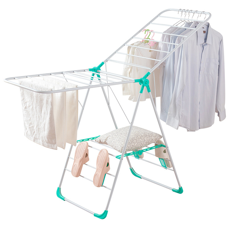 ZQ 阳台折叠落地晒衣架 室内晾衣架凉衣服晒被架婴儿挂衣服架