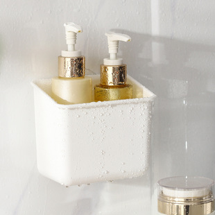 厂直供106粘胶物形色约纳挂篮收盒工0无痕挂式置架方白简收浴室纳