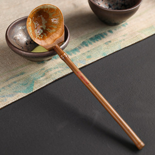 日式竹制小水瓢分茶勺宋点茶天竹隔然茶瓢拉面汤勺出口日本茶道