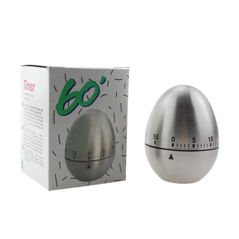 不锈钢鸡蛋计时器厨房计时器时间管理器上发条机械定时器倒计时