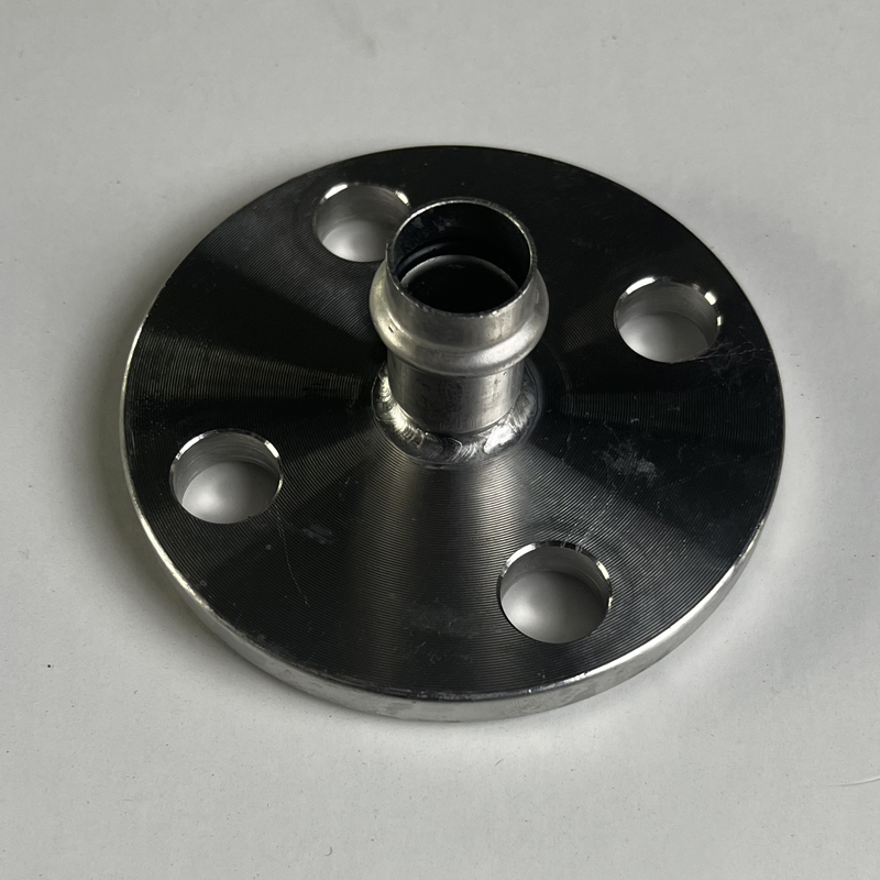 304薄壁不f锈钢双卡压p式法兰转换接头压接穿线管燃气水管管件316