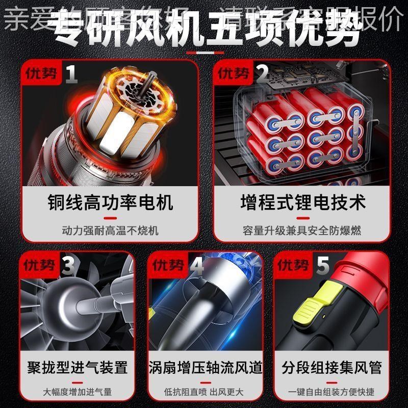 德国功率工业级锂除PXM暴风吹风C机电充电鼓风机大吹雪机吹灰枪尘
