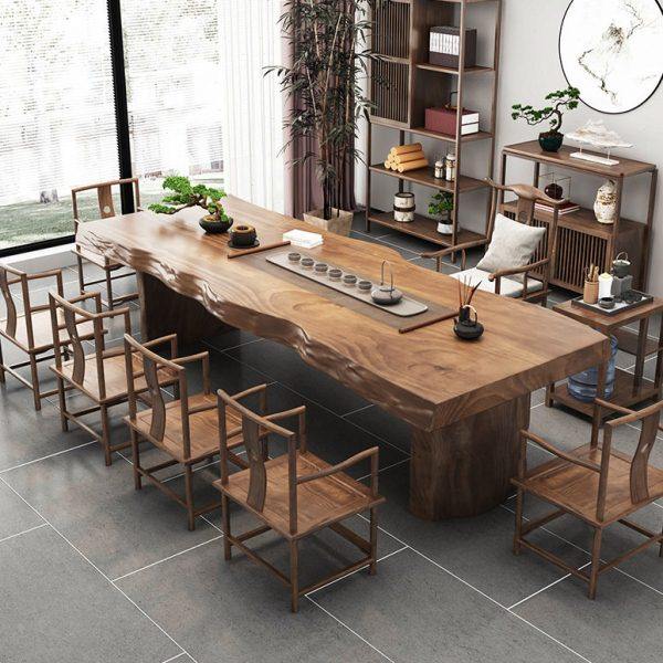 新中式实木茶桌家用泡茶桌子客厅公室大板茶台一整套洽谈茶桌椅,商业/办公家具,茶台/茶桌,淘宝优惠券,粉丝福利购,淘宝优惠卷