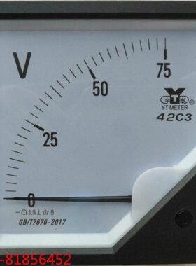 指针直流电压表42C3-75V 100V 250V 300V 42C3-V GB/T7676-98