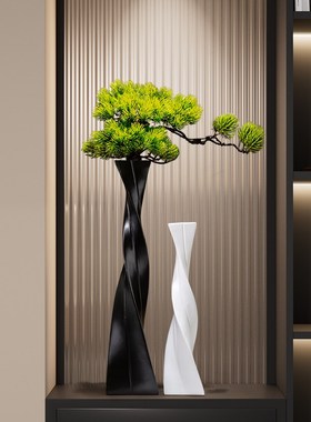 入户玄关装d饰摆件电视柜壁龛高细长花瓶轻奢高级感客厅家居装饰