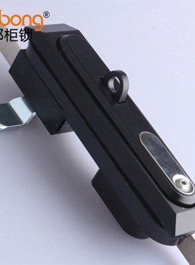 MS834-6黑色连o杆锁配电箱开关柜门锁 电气控制柜门锁配.电柜连杆