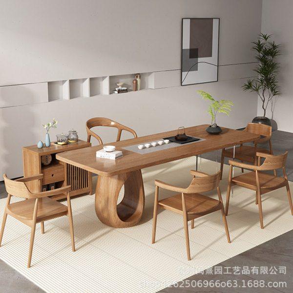 现简约实木公室接待泡茶桌子家用客厅大板原木猫洞茶台茶桌椅,商业/办公家具,茶台/茶桌,淘宝优惠券,粉丝福利购,淘宝优惠卷