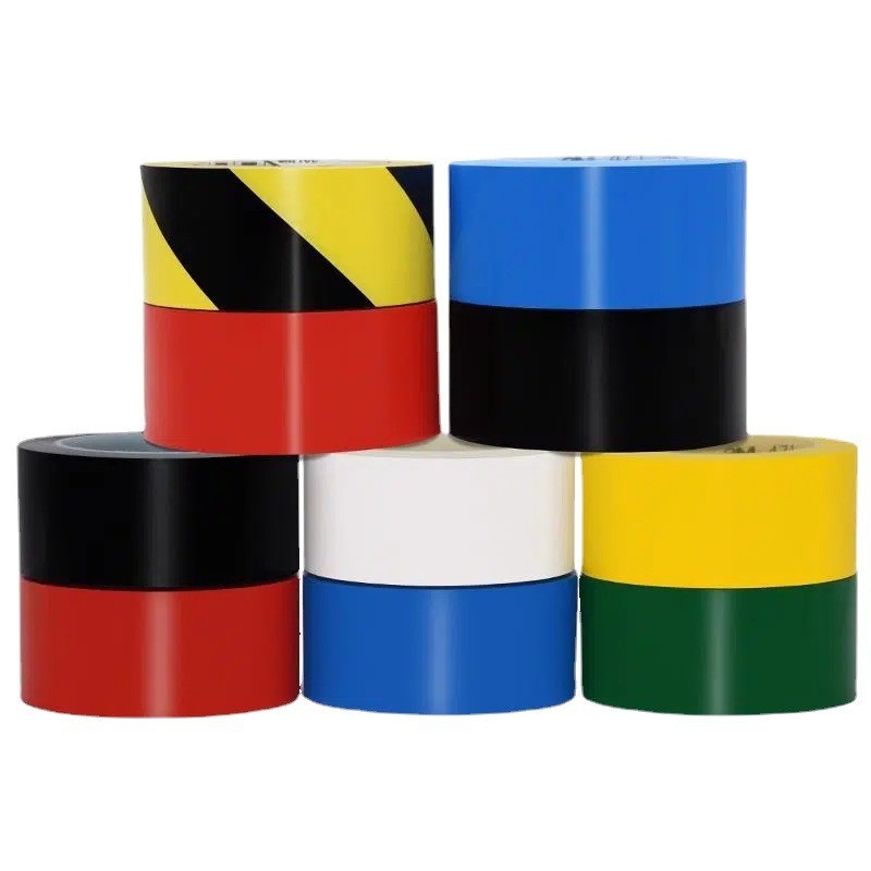 3m471车间地面警示胶带pvc黑黄色耐高温防水彩色地板胶