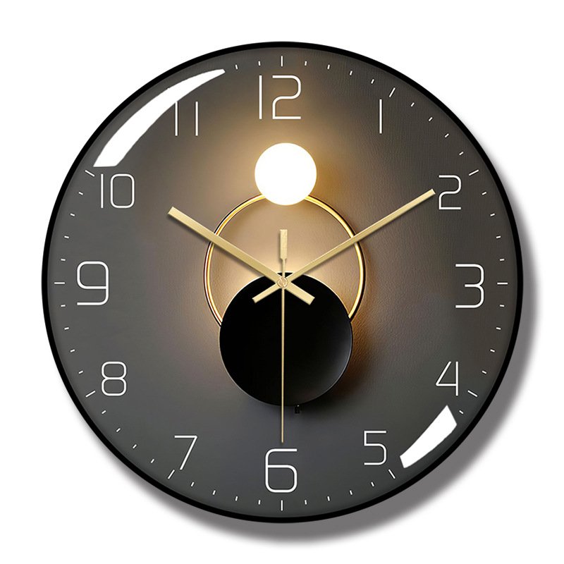 12寸时尚静音挂钟 亚马逊客厅简约石英时钟北欧钟表Wall Clock