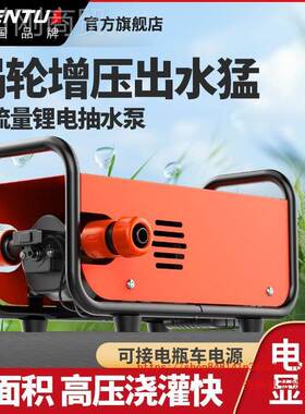 德森充途电式抽水泵农用菜果园灌国溉浇水机72046浇菜神大器功率