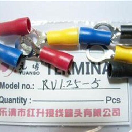 圆形预绝缘端头RV1.25-5冷压端子接线端子1000只/包
