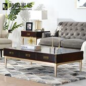 实木茶水桌六抽茶几家居陆柒功夫茶几长咖啡北欧客厅 茶几现代