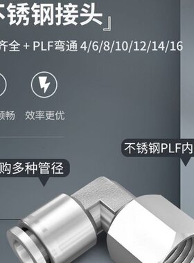 49不锈钢0插螺弯头内0304°弯2内丝内快直角牙8LF-00P接头-接头3-