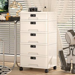 带锁收纳柜抽屉式桌下可移动密码锁收纳柜保管重要物品上锁文件柜