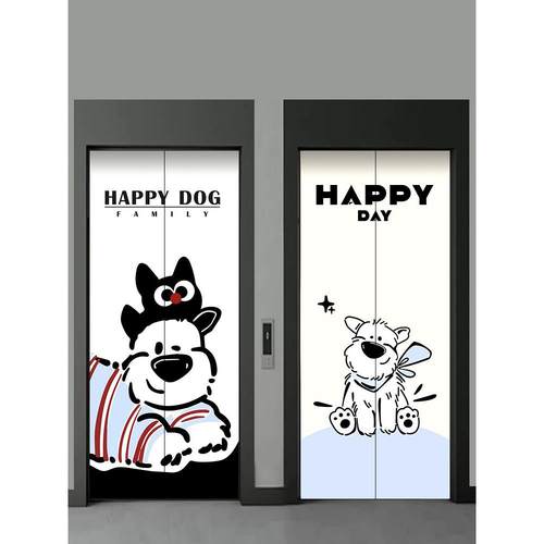 采购产品电梯门套不干胶，高档卡通装饰门套不干胶，电梯防水入口