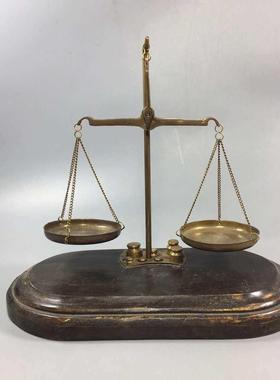 黄铜天平秤印度复古风格桌面摆件 招财纳福手工艺品