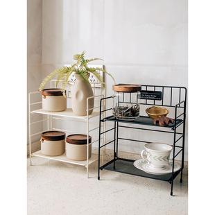 半屋可折叠的铁制储物架办公室桌面储物架展示架小花架厨房香料架