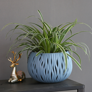 吊兰盆树脂悬挂壁挂式塑料花盆常青藤绿萝吊兰盆栽彩色桌面大花盆