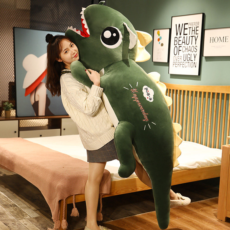 恐龙抱枕公仔男生睡觉大号毛绒玩具女生款床上玩偶抱男孩长条娃娃