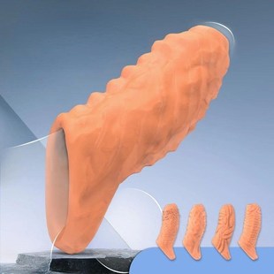 Extender Penis Condoms Coc Delay Ejaculation Sleeve Reusable