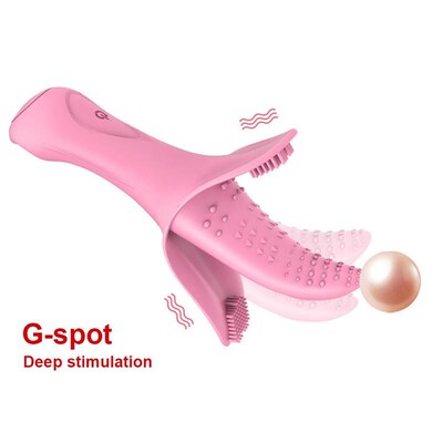 Tongue Licking Vibrator Clitoris Vagina Sex Toy for Women AV