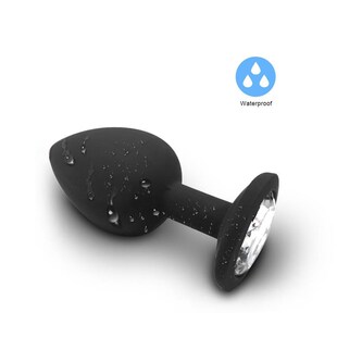 3 Size Heart Stainless Steel Crystal Anal Plug Removable But