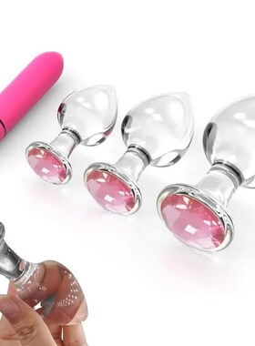3 Sizes Transparent Glass Anal Plug Beginner Masturbator Vag