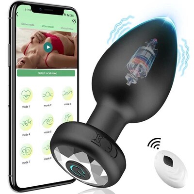 APP Wireless Control Anal Vibrator Butt Plug Men Prostate Ma