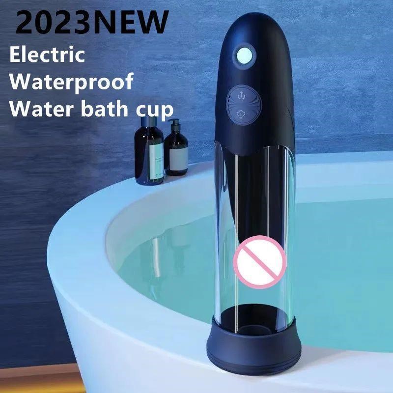 New Male Electric Water Bath Cup Penis Stamina Trainer Priva