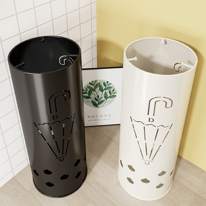 家用雨具架圆柱雨伞收纳架镂空沥水D伞架商用雨伞架落地入户门家