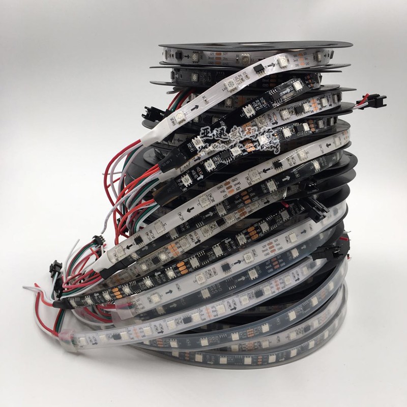 LED幻彩WS2811可编程流水跑马灯带5050套管防雨灯户外工程12v灯条