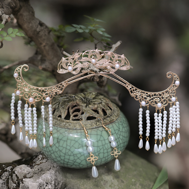 古风汉服头饰全套发簪古装发饰流苏步摇儿童饰品仙气配饰发冠套装