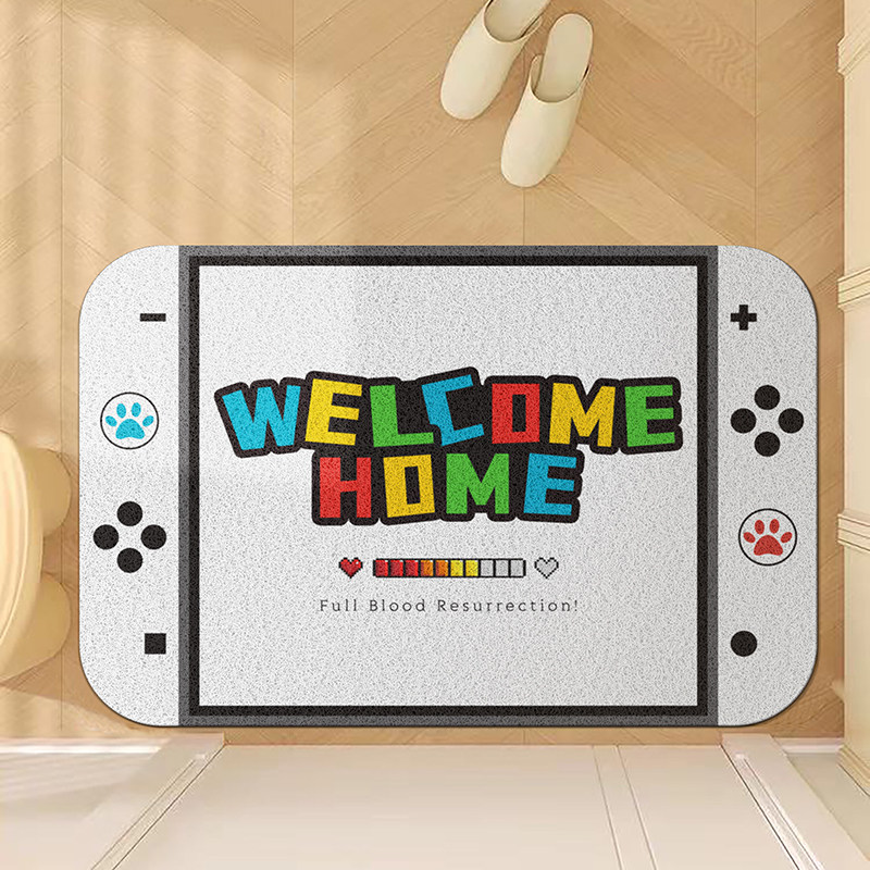游戏机入户门丝圈地垫门口进门门垫家用防滑脚垫玄关门外蹭土地毯