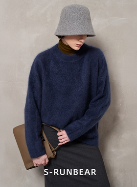SR时润贝而羊毛秋冬新款毛衣女外搭内穿慵懒松弛感毛线衣