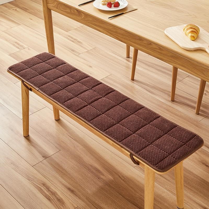 冬加厚防滑长条j凳坐垫实木家用长椅凳子垫餐厅长凳座垫沙发垫毛