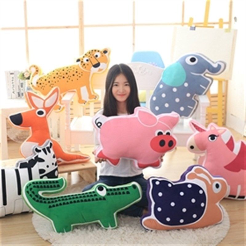 大象鲸鱼绵羊章鱼毛绒抱枕异形枕靠垫爱儿童玩偶车载枕头