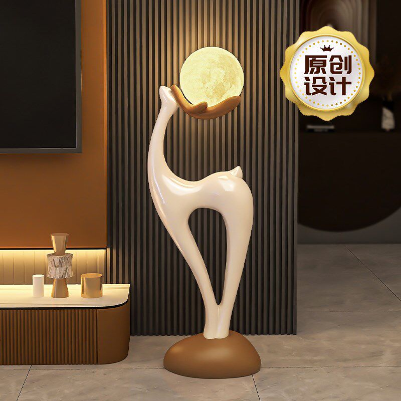 创意小鹿客厅落地艺术装饰品电视柜沙发旁边乔迁新居实用礼品,家居饰品,落地摆件,淘宝优惠券,粉丝福利购,淘宝优惠卷