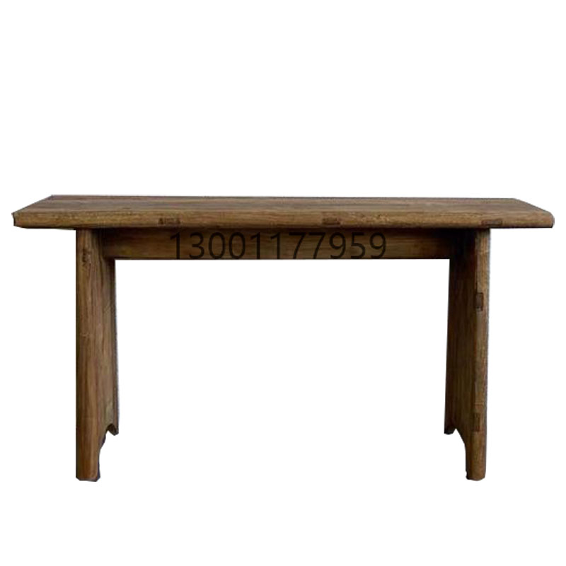 老榆木条案名宿家具老门板复古供台家用吧台条几实木中式矮柜长桌