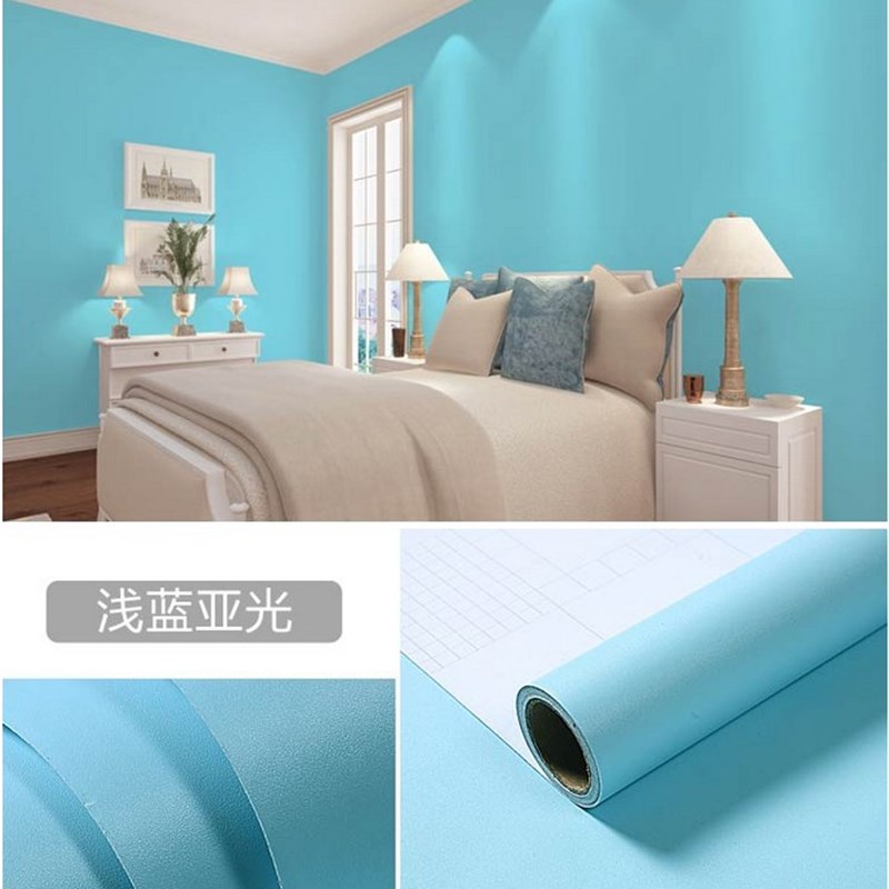 1米宽加厚宿舍卧室pc大红色白色纯色翻新自粘墙纸壁纸即时贴纸